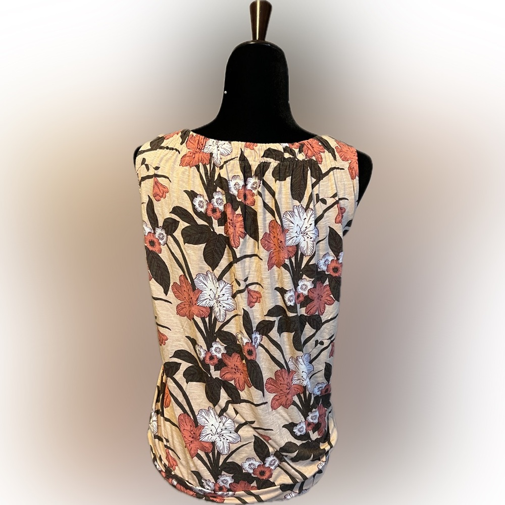 LOFT Multicolor Floral Sleeveless Blouse size S - Picture 3 of 9